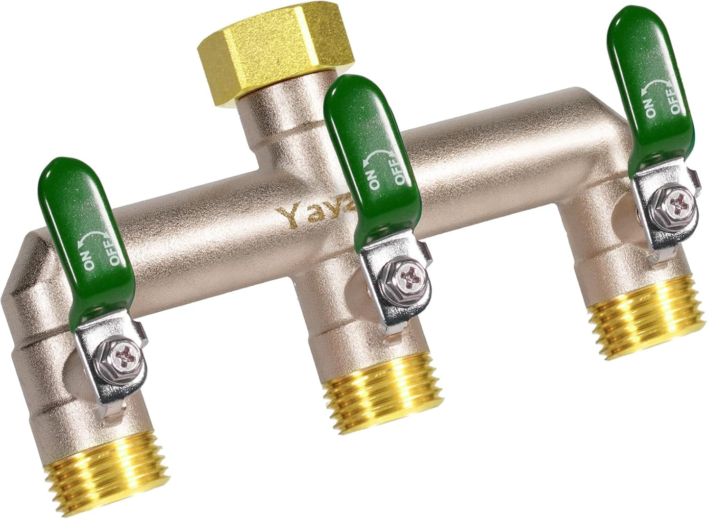 3 Way Garden Hose Splitter, 3/4" GHT Full Flow Hose Splitter