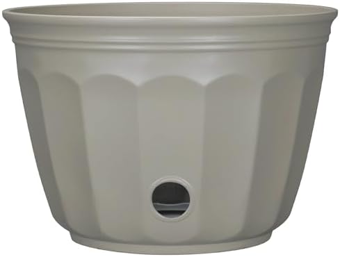 Whiskey Barrel Planter 15.8", Resin with Wood Grain Finish, Brown