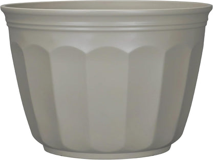 Whiskey Barrel Planter 15.8", Resin with Wood Grain Finish, Brown