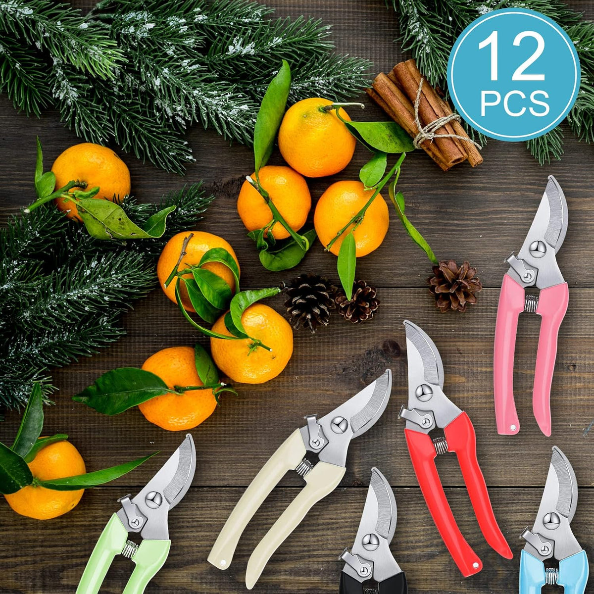 12 Pcs Flower Stem Cutter Gardening Scissors Floral Clippers