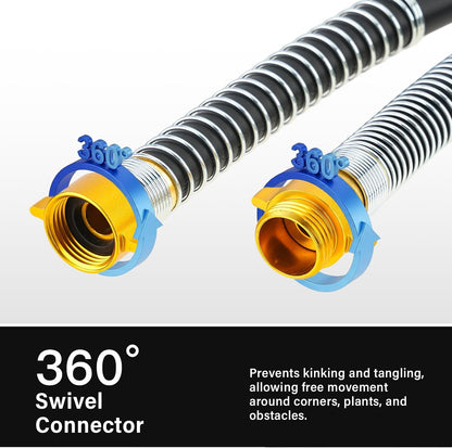 Garden Hose 5/8"x 5ft 4-Layer Heavy Duty Water Hose 800 Burst PSI Black