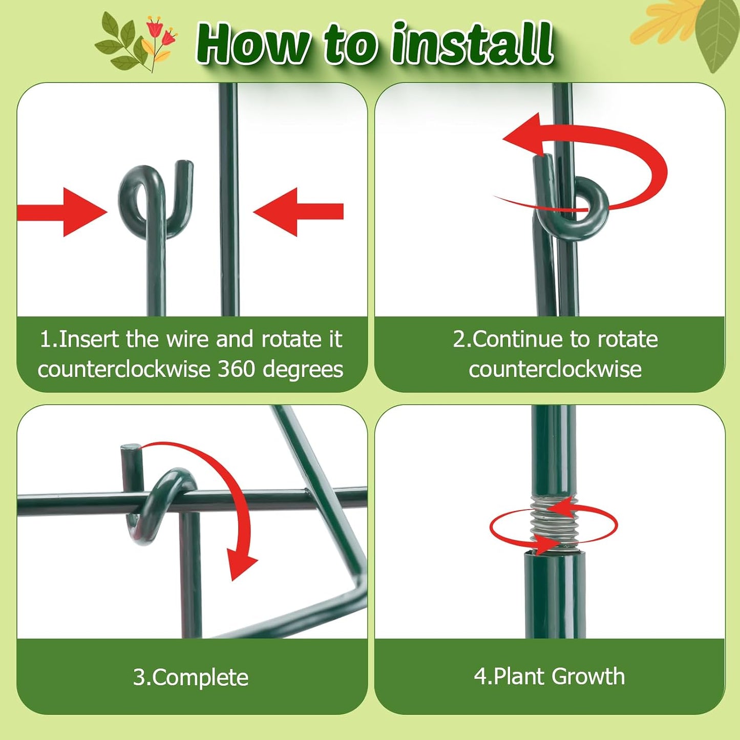 8 Pack 12 x 15.7 inch Peony Cages and Supports,Metal Grow Through Plant Supports for Outdoor Plants,Flowers Support Rings Top-Heavy Plant Brace Support Hoop for Vegetables,Rose,Tomato,Orchids