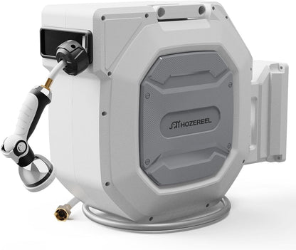 Retractable Garden Hose Reel 5/8" x 100 ft, Metal Bracket Design