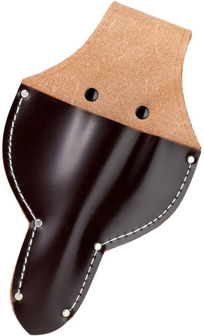 Wazakura Leather Tool Holster for Bonsai Scissors Made in Japan, Dark Brown, Japanese Garden Small Tool Pouch with Belt Clip, Scissor Holder with Belt Loop, Bonsai Shears Case for Gardening Tool Belt