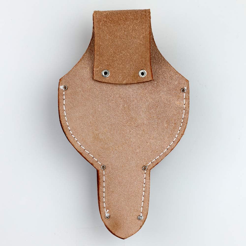 Wazakura Leather Tool Holster for Bonsai Scissors Made in Japan, Dark Brown, Japanese Garden Small Tool Pouch with Belt Clip, Scissor Holder with Belt Loop, Bonsai Shears Case for Gardening Tool Belt