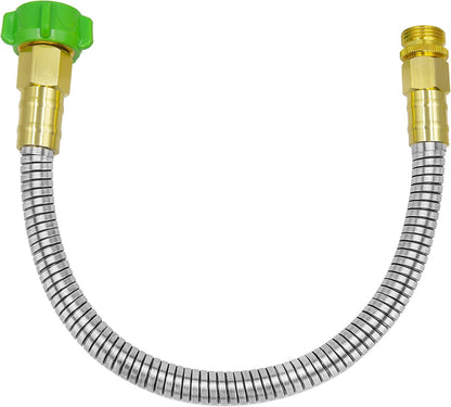 304 Stainless Steel 2ft Short Garden Hose with Female to Male Metal Connector, Flexible & Lightweight Water Hose (2ft)