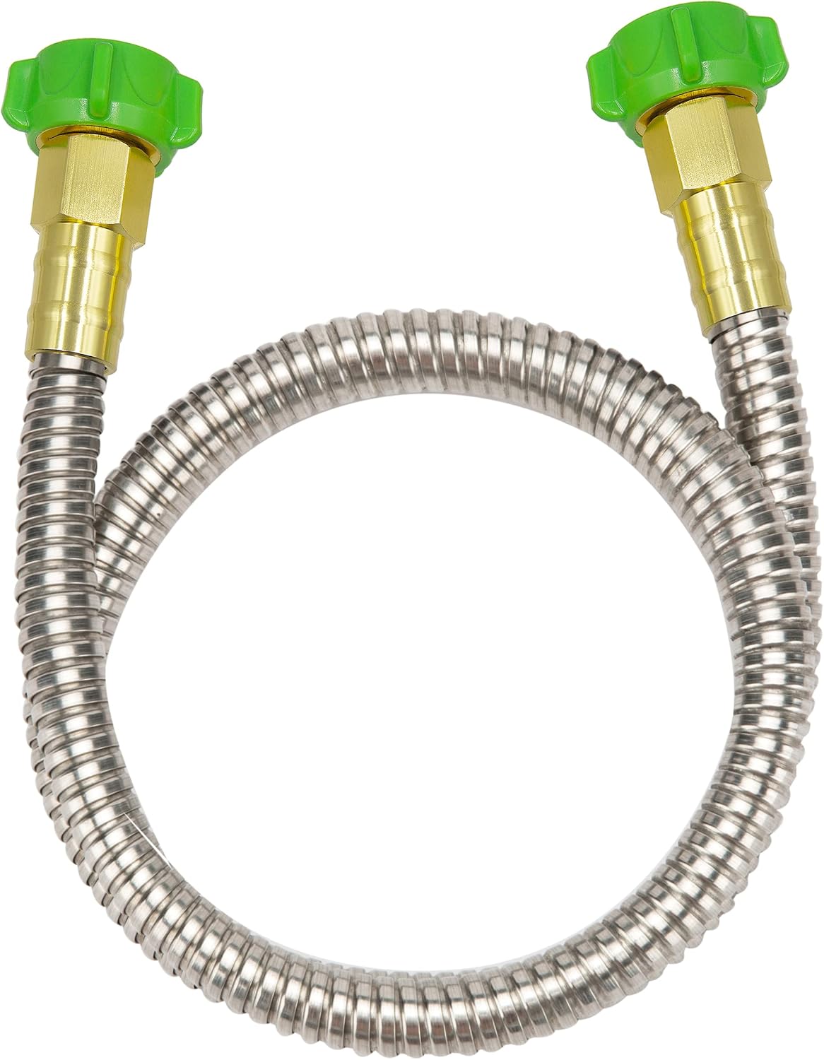 304 Stainless Steel 2ft Short Garden Hose with Female to Male Metal Connector, Flexible & Lightweight Water Hose (2ft)