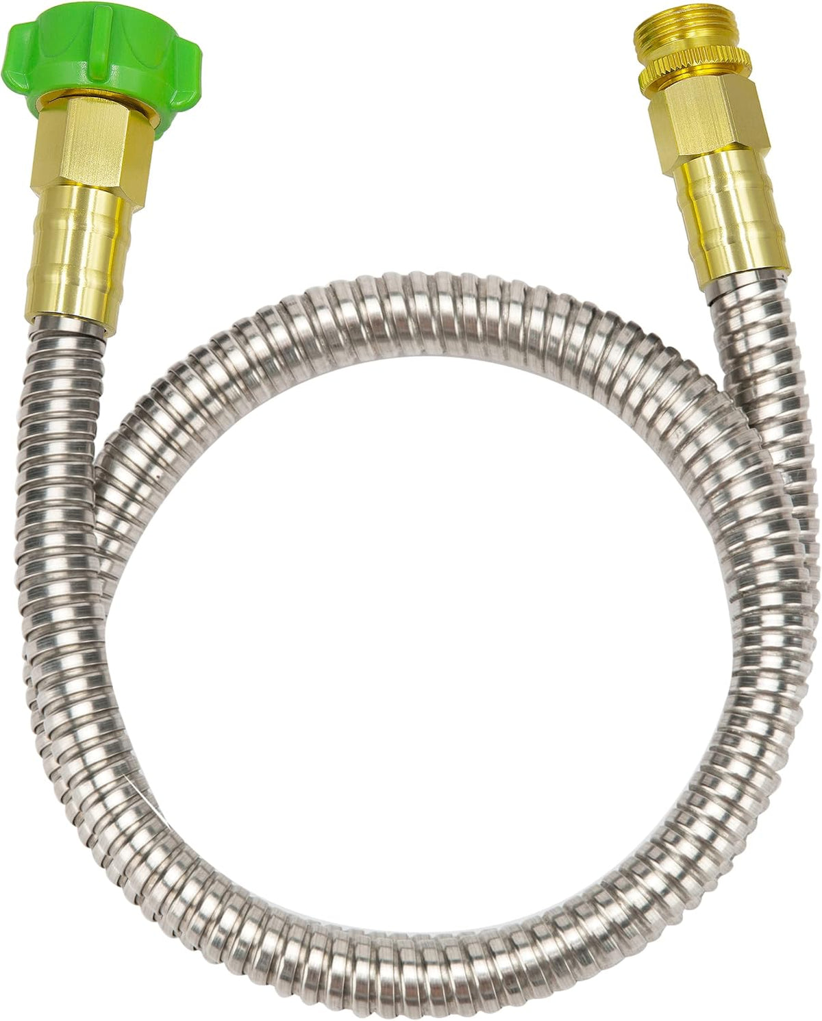 304 Stainless Steel 2ft Short Garden Hose with Female to Male Metal Connector, Flexible & Lightweight Water Hose (2ft)