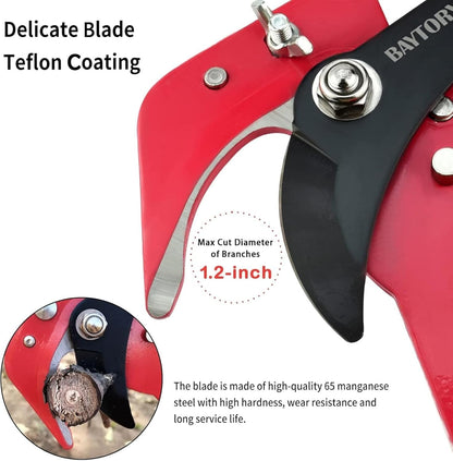 Extendable Tree Pruner Saw,High-Altitude Branches Trimmer Pruning Shears Head,Fruit Picker Harvester Clipper Pruning Tool for Plant Garden(Without Pole)
