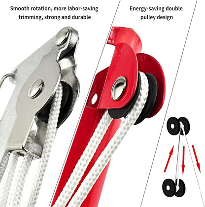 Extendable Tree Pruner Saw,High-Altitude Branches Trimmer Pruning Shears Head,Fruit Picker Harvester Clipper Pruning Tool for Plant Garden(Without Pole)