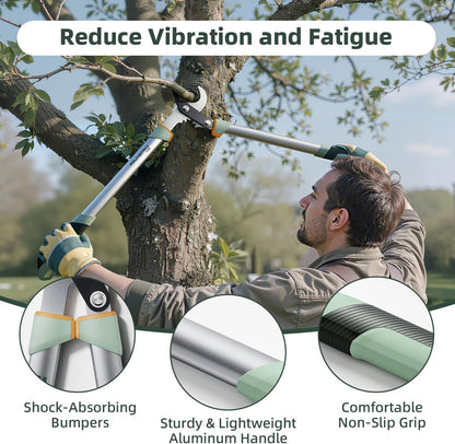 ® Loppers for Tree Trimming Stainless Steel Branch Cutter Heavy Duty Bypass Tree Pruner Rust Resistant Sharp Blade Up to 2" Tree Limb Trimmer for Gardening