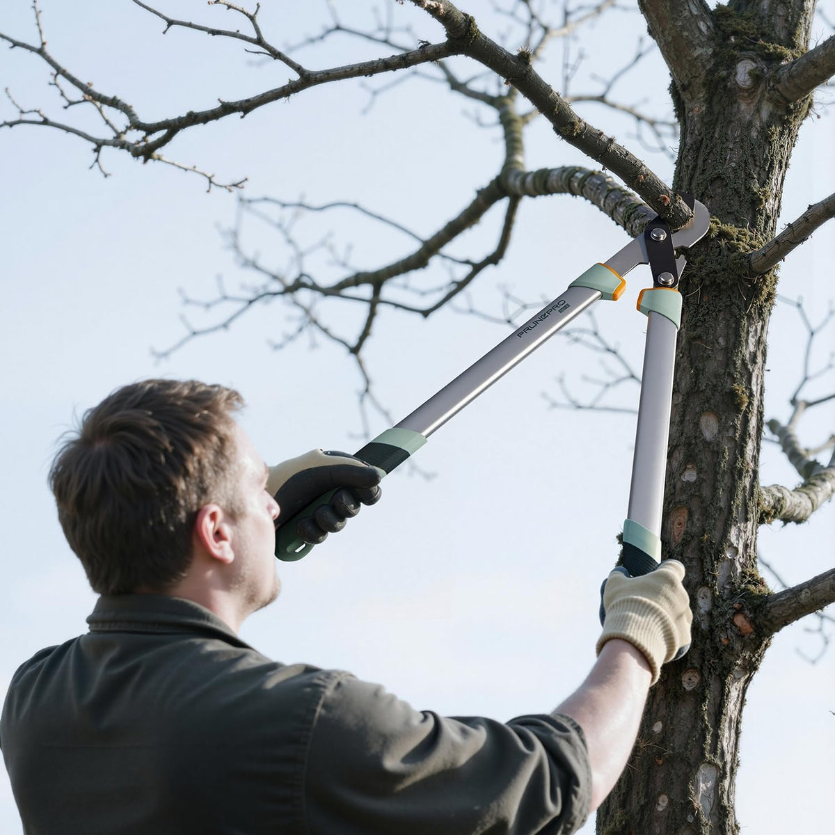 ® Loppers for Tree Trimming Stainless Steel Branch Cutter Heavy Duty Bypass Tree Pruner Rust Resistant Sharp Blade Up to 2" Tree Limb Trimmer for Gardening