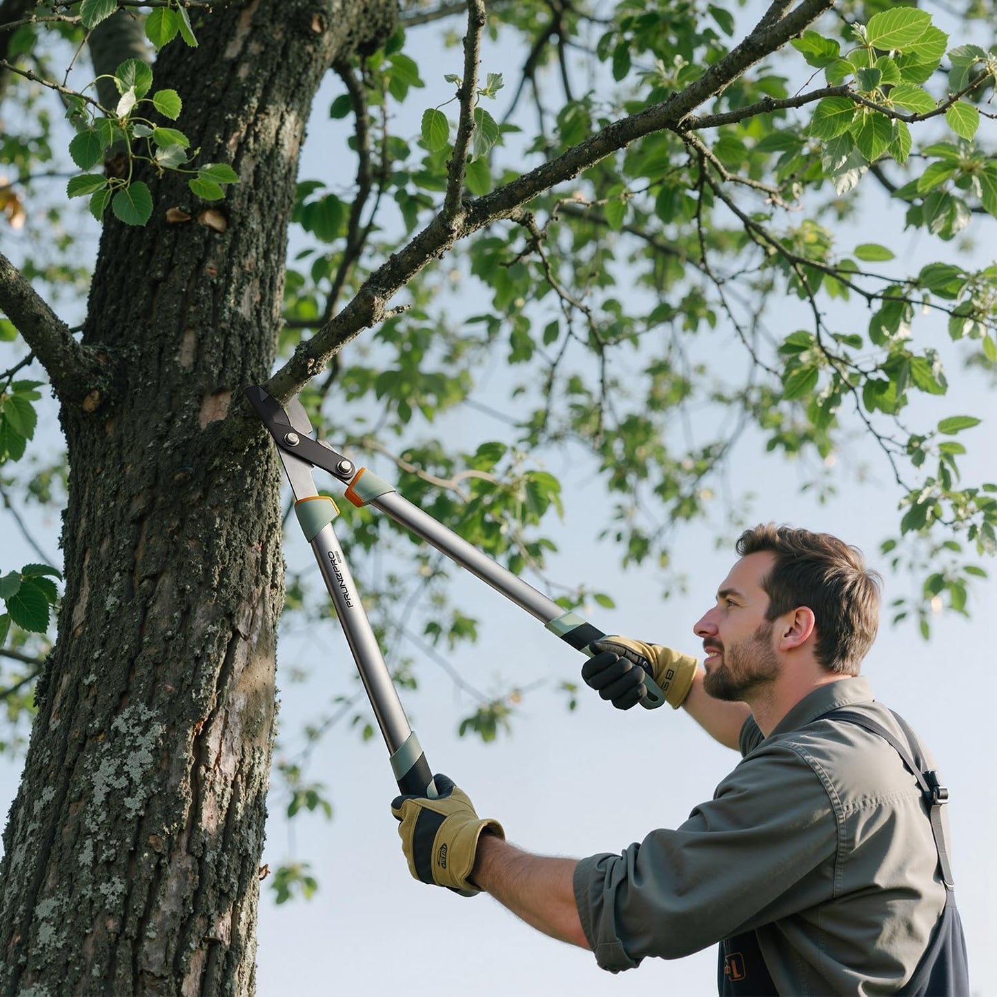 ® Loppers for Tree Trimming Stainless Steel Branch Cutter Heavy Duty Bypass Tree Pruner Rust Resistant Sharp Blade Up to 2" Tree Limb Trimmer for Gardening