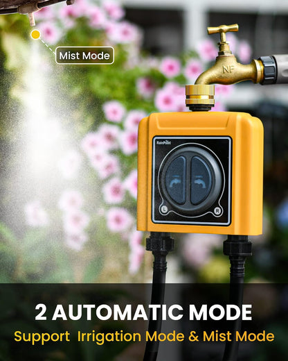 WiFi Hose Timer, Smart Water Timer for Garden, Drip Irrigation Controller System with Wi-Fi Hub Automatic Manual Watering, Alexa APP Voice Control