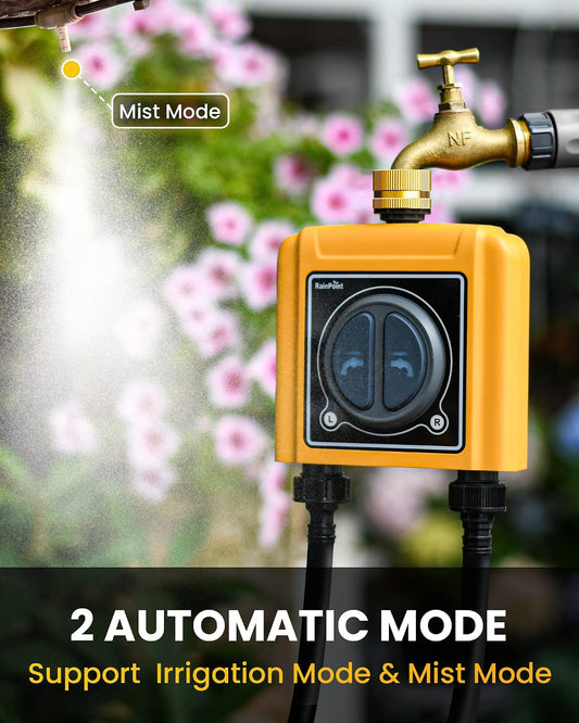 WiFi Hose Timer, Smart Water Timer for Garden, Drip Irrigation Controller System with Wi-Fi Hub Automatic Manual Watering, Alexa APP Voice Control