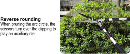 Pro Gear Lever Hedge Shears - 29” - 34” - Telescoping Extendable Handle with High Carbon Steel Teflon Coated Wavy Blade - Ergo Rubber Long Handle - Heavy Duty Gardening Tool