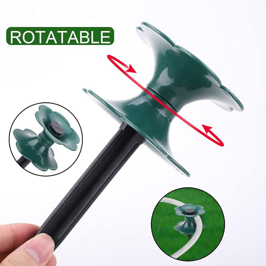 Garden Hose Guide Holder Spike, 3 Pack Hose Guide Spikes Water Hoses Spike Stake Long Plastic Spike Plant Saver Tool for Plant Protection Yard Garden, Green, 3PCS