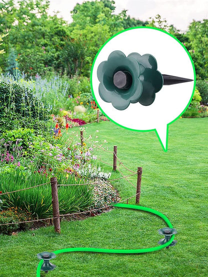 Garden Hose Guide Holder Spike, 3 Pack Hose Guide Spikes Water Hoses Spike Stake Long Plastic Spike Plant Saver Tool for Plant Protection Yard Garden, Green, 3PCS