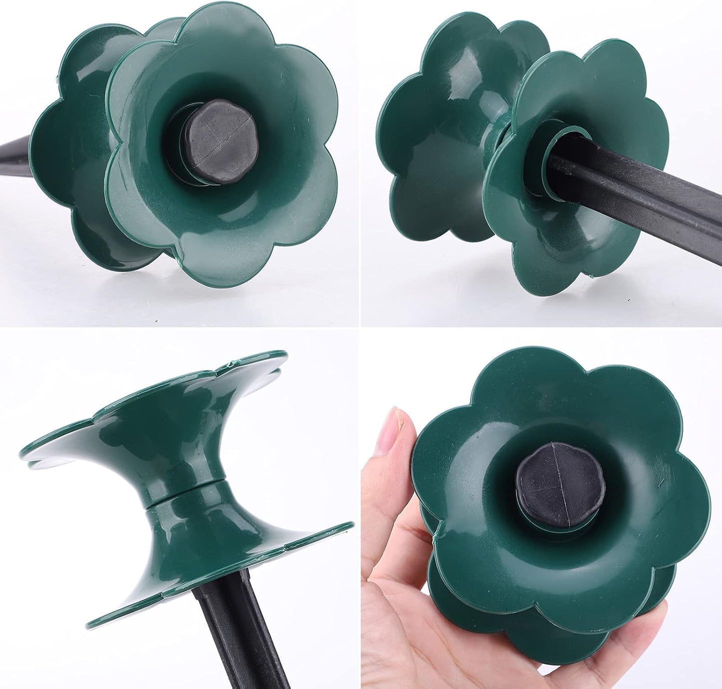 Garden Hose Guide Holder Spike, 3 Pack Hose Guide Spikes Water Hoses Spike Stake Long Plastic Spike Plant Saver Tool for Plant Protection Yard Garden, Green, 3PCS