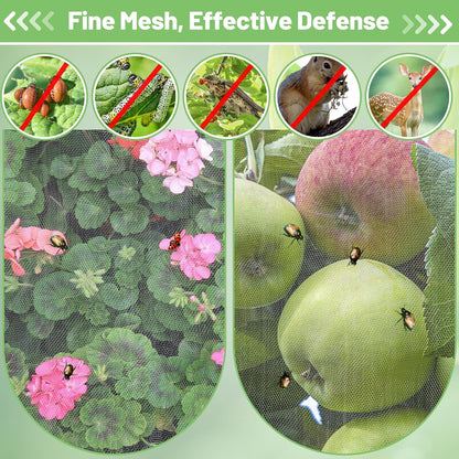 2 Pack 6.5x10ft Garden Netting, Ultra Fine Mesh Plant Covers