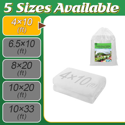 2 Pack 6.5x10ft Garden Netting, Ultra Fine Mesh Plant Covers