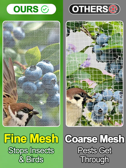 2 Pack 6.5x10ft Garden Netting, Ultra Fine Mesh Plant Covers