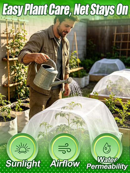 2 Pack 6.5x10ft Garden Netting, Ultra Fine Mesh Plant Covers
