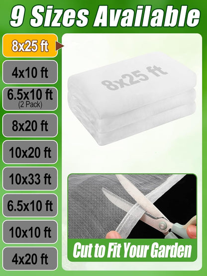 2 Pack 6.5x10ft Garden Netting, Ultra Fine Mesh Plant Covers