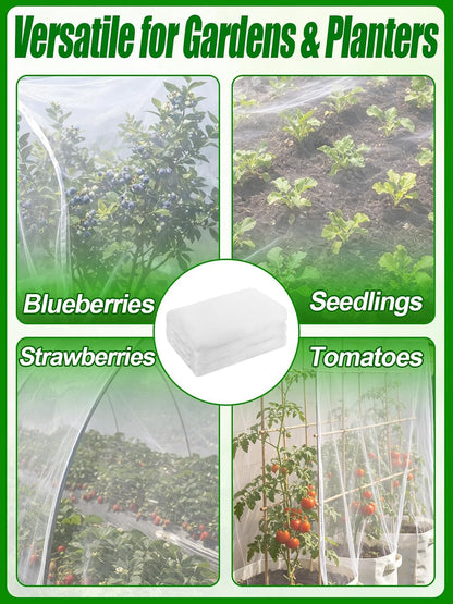 2 Pack 6.5x10ft Garden Netting, Ultra Fine Mesh Plant Covers