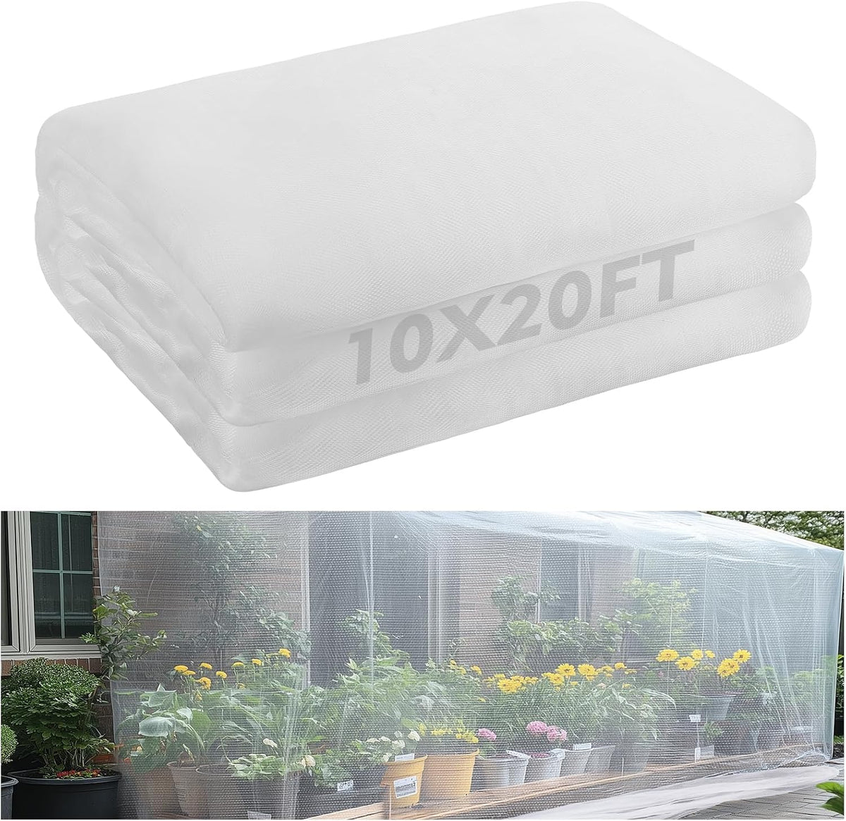 2 Pack 6.5x10ft Garden Netting, Ultra Fine Mesh Plant Covers