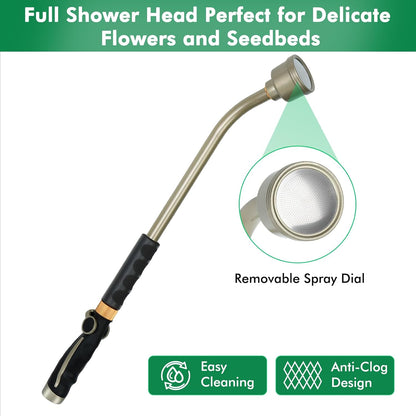 Long Watering Wand, 24 Inches Gentle Soft Full Shower Sprayer Wand