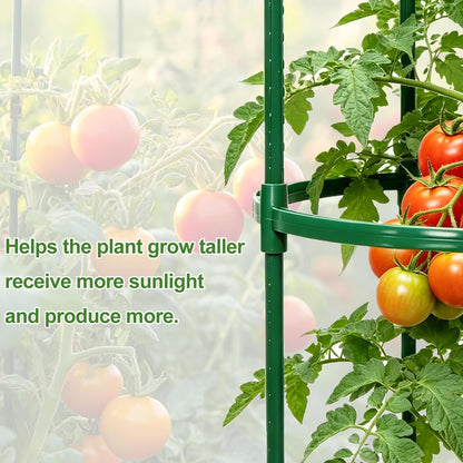 Tomato Cages for Garden&Pots, 4 Pack 50" Plant Support Trellis for Tomatoes, Cucumbers, Beans | Heavy-Duty Steel with Rust-Proof Coating | Garden Stakes for Outdoor Indoor Plants