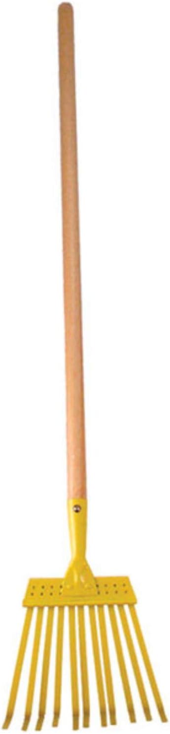 Kids Long Handle Garden Hoe, Mini Digging Tool with Wooden Handle, Gardening Tool for Children, Orange