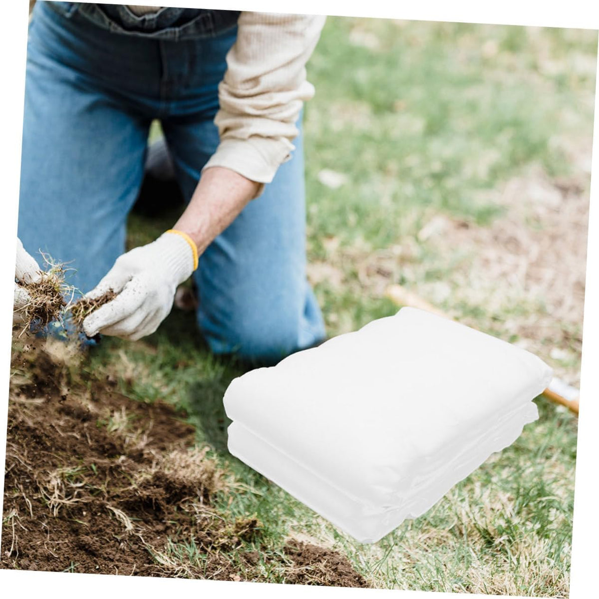 Non-Woven Plant Frost Protection Winter Shrub Covers Reusable Floating Row Warm Fabric Plant Protector for Frost-proofing