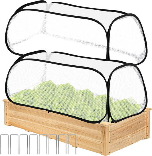 2 Pack Garden Covers for Raised Beds, 45"X22"X16", Freeze Protection