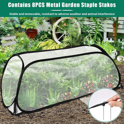 2 Pack Garden Covers for Raised Beds, 45"X22"X16", Freeze Protection