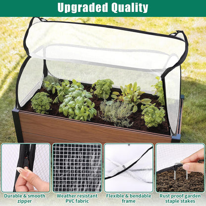 2 Pack Garden Covers for Raised Beds, 45"X22"X16", Freeze Protection