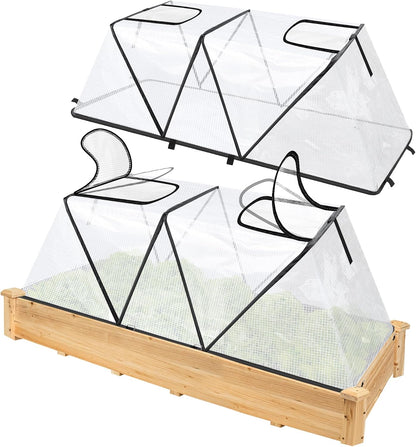 2 Pack Garden Covers for Raised Beds, 45"X22"X16", Freeze Protection
