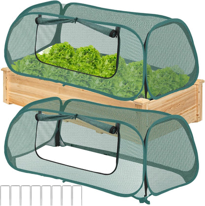 2 Pack Garden Covers for Raised Beds, 45"X22"X16", Freeze Protection