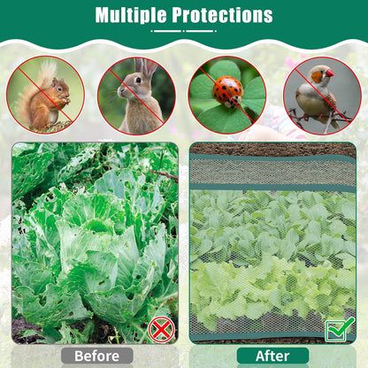 2 Pack Garden Covers for Raised Beds, 45"X22"X16", Freeze Protection