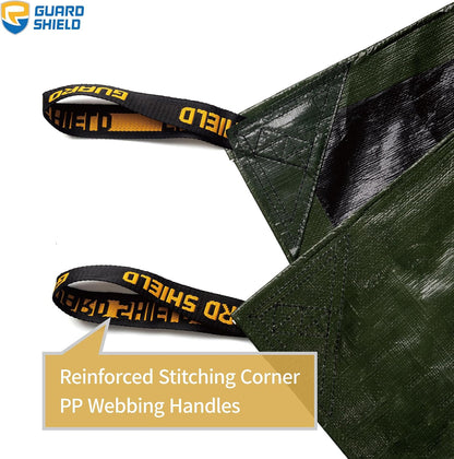 Leaf Tarp with Handles, 6x6 Feet Tarps for Leaves, Heavy Duty Waterproof Tarps for Leaf Cleanup, Waste Debris Removal.
