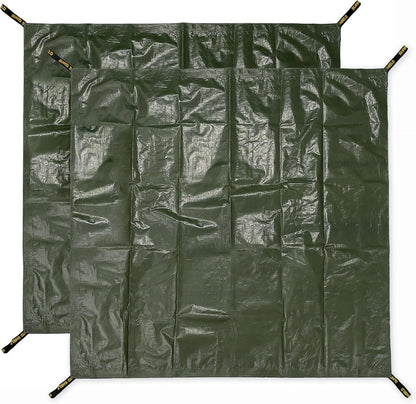 Leaf Tarp with Handles, 6x6 Feet Tarps for Leaves, Heavy Duty Waterproof Tarps for Leaf Cleanup, Waste Debris Removal.