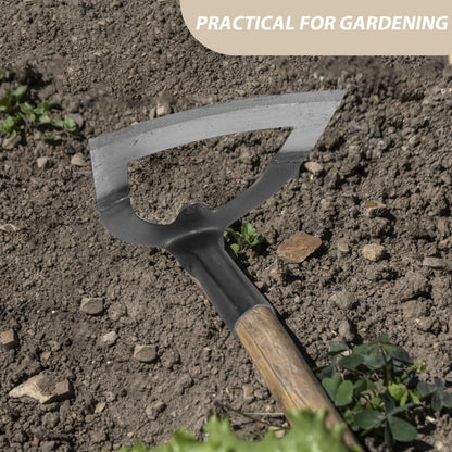Hollow Garden Hoe, Manganese Steel Garden Hoe, Heavy Duty Handheld Weeding Rake for Backyard Farming Soil Loosening Tilling and Planting Gardening Farm Planting, Metal Soil Digging Weed Puller