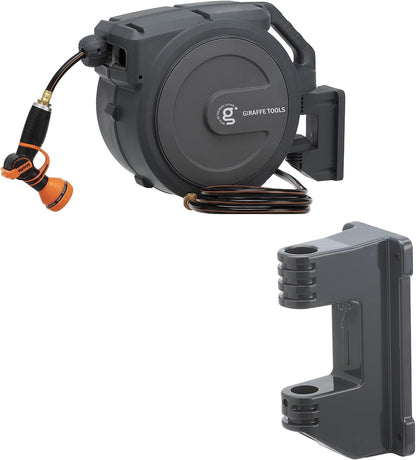 PRO Metal Bracket for AW25/30 and Hose Reel 1/2‘’ 78ft, Heavy Duty Retractable Garden Hose Reel