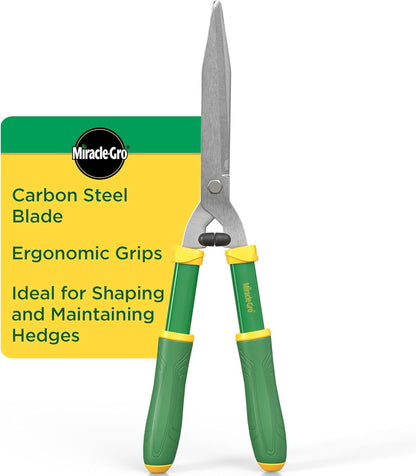 21 in. Hedge Shears – Lawn and Yard Tool with Sharp Carbon Steel Blades, Comfort Grip Handles, and Lightweight Design for Shaping/Trimming Hedges, Shrubs, and Bushes