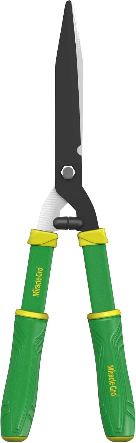 21 in. Hedge Shears – Lawn and Yard Tool with Sharp Carbon Steel Blades, Comfort Grip Handles, and Lightweight Design for Shaping/Trimming Hedges, Shrubs, and Bushes