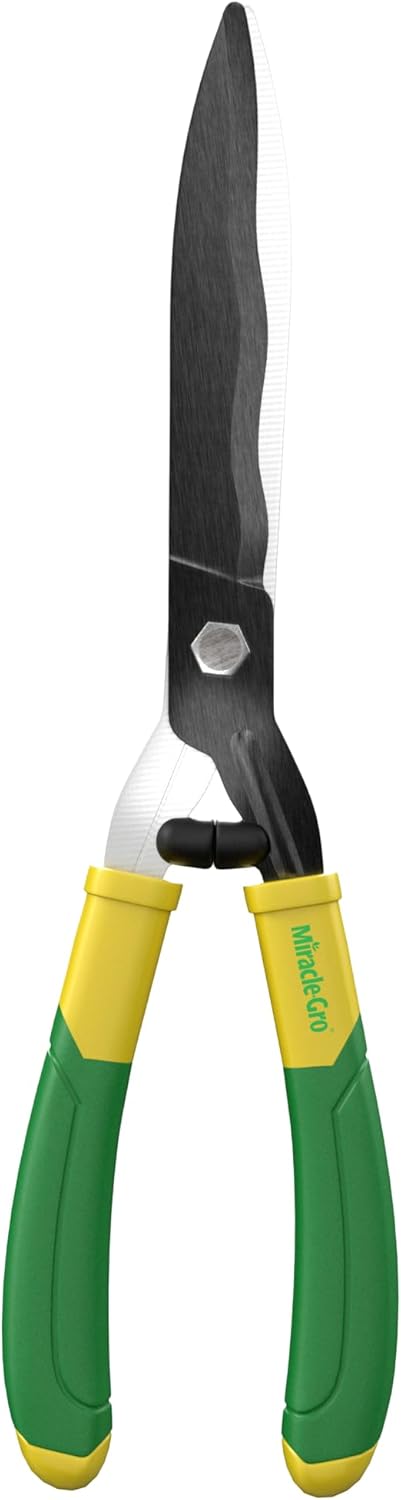 21 in. Hedge Shears – Lawn and Yard Tool with Sharp Carbon Steel Blades, Comfort Grip Handles, and Lightweight Design for Shaping/Trimming Hedges, Shrubs, and Bushes