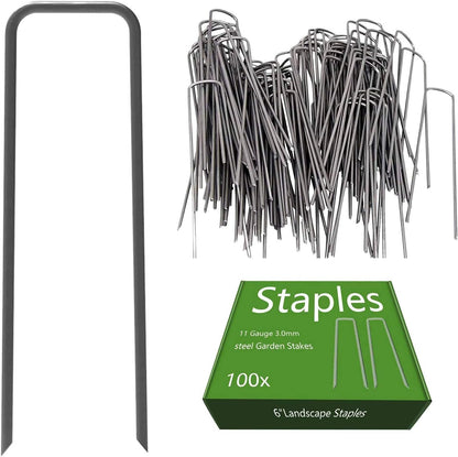 Landscape Staples 6 Inch Galvanized Anti-Rust Garden Stakes 11 Gauge
