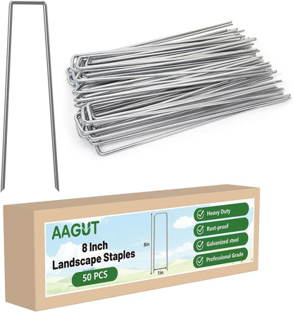 Landscape Staples 6 Inch Galvanized Anti-Rust Garden Stakes 11 Gauge