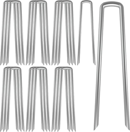 Landscape Staples 6 Inch Galvanized Anti-Rust Garden Stakes 11 Gauge